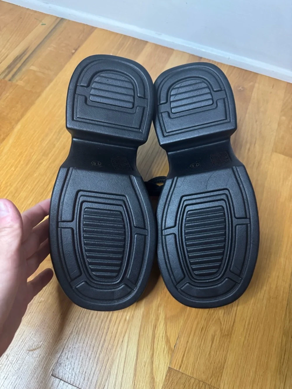 ALGF NEW Black Chunky Platform Oxford Shoes Size 7.5